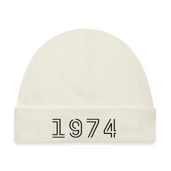 1974 Retro 1974 Geschenk 1974 Jahrgang 1974 - Baby Premium Organic Mütze - Naturweiß - Vorne