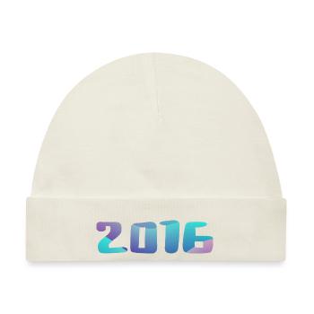 Geburtstagsgeschenk 2016 Jahrgang 2016 Retro 2016 - Baby Premium Organic Mütze - Naturweiß - Vorne