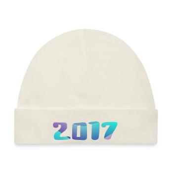 Geburtstagsgeschenk 2017 Jahrgang 2017 Retro 2017 - Baby Premium Organic Mütze - Naturweiß - Vorne