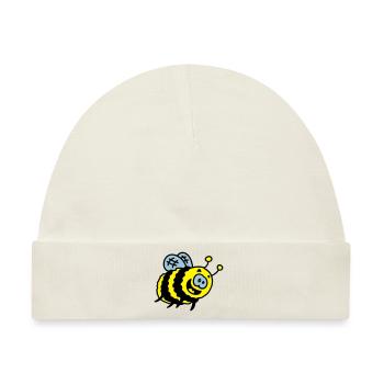 lustige Hummel 3 - Baby Premium Organic Mütze - Naturweiß - Vorne