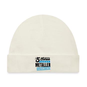 5Sterne Metaller - Baby Premium Organic Mütze - Naturweiß - Vorne
