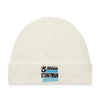 5Sterne Stuntman - Baby Premium Organic Mütze - Naturweiß - Vorne