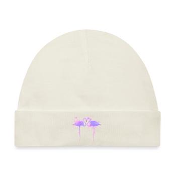 Flamingos - Baby Premium Organic Mütze - Naturweiß - Vorne