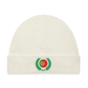 Portugal (Flagge & Lorbeerkranz) - Baby Premium Organic Mütze - Naturweiß - Vorne