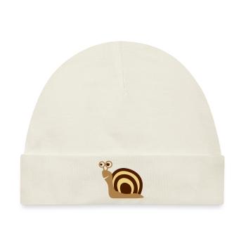 Schnecke Geschenk - Baby Premium Organic Mütze - Naturweiß - Vorne
