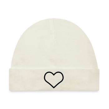 Corazone Liebe Herz Herz Liebe amor valentine - Baby Premium Organic Mütze - Naturweiß - Vorne