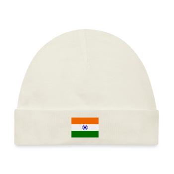 Indien-Flagge - Baby Premium Organic Mütze - Naturweiß - Vorne