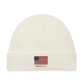 Flagge der Vereinigten Staaten - Baby Premium Organic Mütze - Naturweiß - Vorne