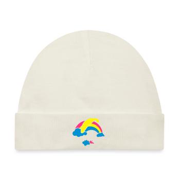 Rainbow & Clouds Paragliding - Baby Premium Organic Mütze - Naturweiß - Vorne