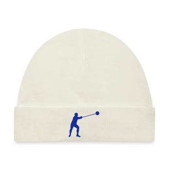 Hammerwurf Athlet Silhouette2 - Baby Premium Organic Mütze - Naturweiß - Vorne