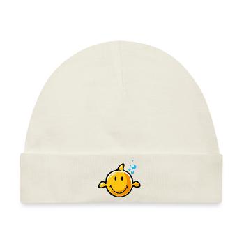 Smiley Fish - Baby Premium Organic Mütze - Naturweiß - Vorne