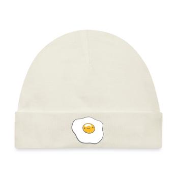 Spiegelei mit Gesicht - Baby Premium Organic Mütze - Naturweiß - Vorne
