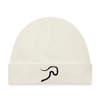 schlange silhouette - Baby Premium Organic Mütze - Naturweiß - Vorne