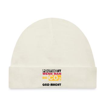 CO2, t-shirt, Klimawandel, Greta, Regierung, anti - Baby Premium Organic Mütze - Naturweiß - Vorne