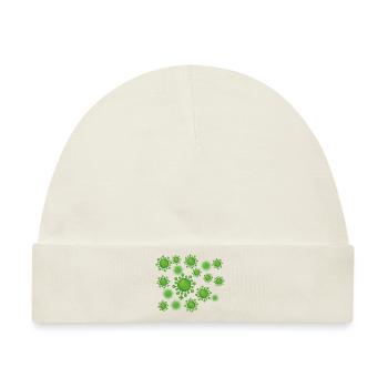 Virus Bakterien Keim Corona Sars COVID19 Geschenk - Baby Premium Organic Mütze - Naturweiß - Vorne