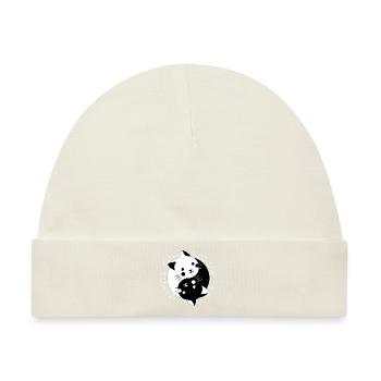 Coole Kätzchen Yin Yang Katzen Cat Geschenkidee - Baby Premium Organic Mütze - Naturweiß - Vorne
