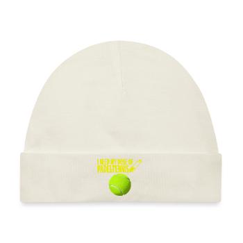 Padel Tennis Impfung Spritze Geschenkidee - Baby Premium Organic Mütze - Naturweiß - Vorne