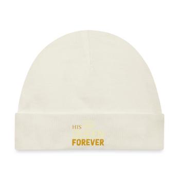 His Queen forever - Baby Premium Organic Mütze - Naturweiß - Vorne