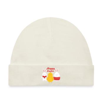Happy Easter - Baby Premium Organic Mütze - Naturweiß - Vorne