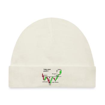 Shoulder-Head-Shoulder Chart - Baby Premium Organic Mütze - Naturweiß - Vorne