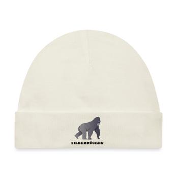Silberrücken | Gorilla - Baby Premium Organic Mütze - Naturweiß - Vorne