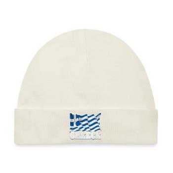 Griechische Flagge - Baby Premium Organic Mütze - Naturweiß - Vorne