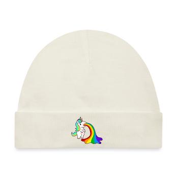 Kotzendes Einhorn - Baby Premium Organic Mütze - Naturweiß - Vorne