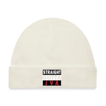 Straight aus JVA, Knast, Ex Häftling Geschenkidee - Baby Premium Organic Mütze - Naturweiß - Vorne