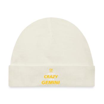 I AM NOT CRAZY I AM A GEMINI - Baby Premium Organic Mütze - Naturweiß - Vorne