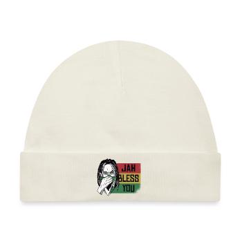 Jah Bless Rasta Raggae Ragga Wurzeln Gott Rasta - Baby Premium Organic Mütze - Naturweiß - Vorne