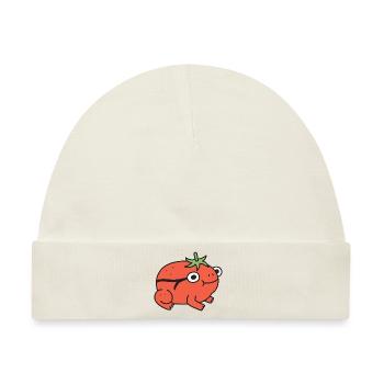 Süßes Tomaten-Frosch-Gekritzel - Baby Premium Organic Mütze - Naturweiß - Vorne