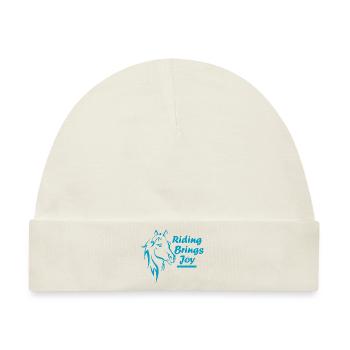 Horse Pferd - Baby Premium Organic Mütze - Naturweiß - Vorne