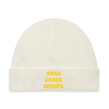 omas gegen rechts - Baby Premium Organic Mütze - Naturweiß - Vorne