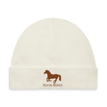 Pferd Horse - Baby Premium Organic Mütze - Naturweiß - Vorne