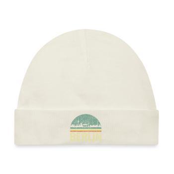 Berlin Skyline Vintage - Baby Premium Organic Mütze - Naturweiß - Vorne