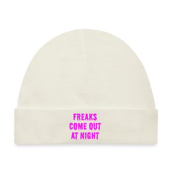 Freaks come out at night Albtraum Halloween Zombie - Baby Premium Organic Mütze - Naturweiß - Vorne
