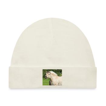 Horse. Pferd. - Baby Premium Organic Mütze - Naturweiß - Vorne