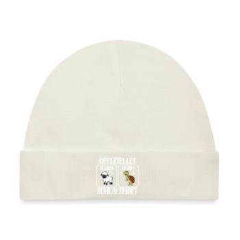 Schlafshirt Schildkröte - Baby Premium Organic Mütze - Naturweiß - Vorne