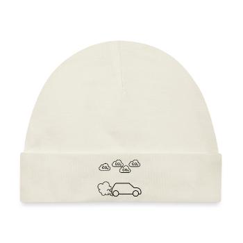 Co2 Ausstoß Design - Baby Premium Organic Mütze - Naturweiß - Vorne