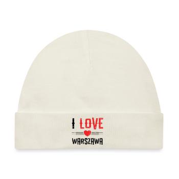 I Love Warschau - Baby Premium Organic Mütze - Naturweiß - Vorne