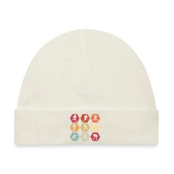 American Football Silhouette USA Football Spieler - Baby Premium Organic Mütze - Naturweiß - Vorne