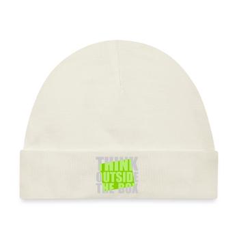 Grün Think outside - Baby Premium Organic Mütze - Naturweiß - Vorne
