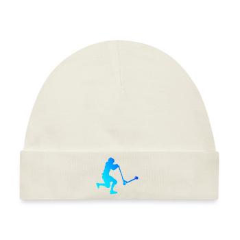Scooter Stunt Stunt Roller Stunt Scooter - Baby Premium Organic Mütze - Naturweiß - Vorne
