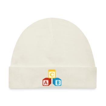 ABC Würfel - Baby Premium Organic Mütze - Naturweiß - Vorne