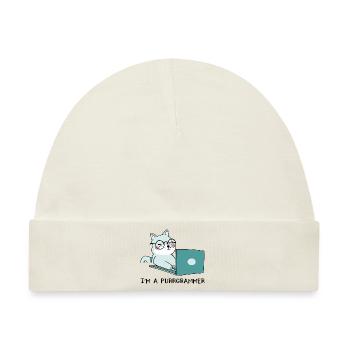 I'm A Purrgrammer Coder Software Developer Compute - Baby Premium Organic Mütze - Naturweiß - Vorne