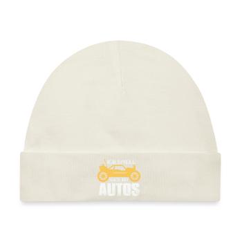 Ich spiele noch mit Autos RC Car Modellbau - Baby Premium Organic Mütze - Naturweiß - Vorne