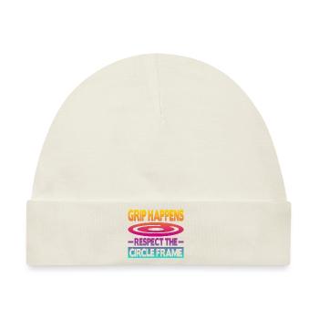 Grip Happens Respect The Circle Frame - Baby Premium Organic Mütze - Naturweiß - Vorne