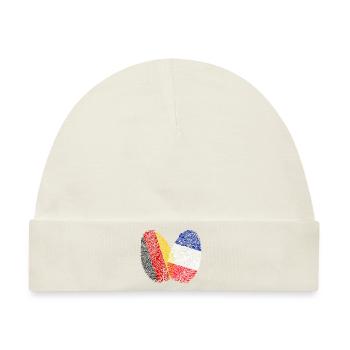 Fingerabdruck Franzose Frankreich - Baby Premium Organic Mütze - Naturweiß - Vorne