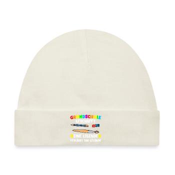Grundschule Gaming Grundschüler Geschenk - Baby Premium Organic Mütze - Naturweiß - Vorne