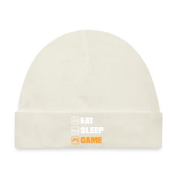 Eat Sleep Game Video Game Player Gaming Console Pc - Baby Premium Organic Mütze - Naturweiß - Vorne